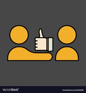 Thumbs up like social network facebook etc icon vector image
