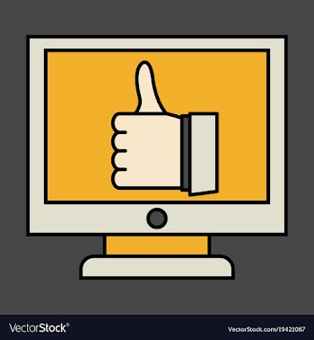 Thumbs up like social network facebook etc icon vector image