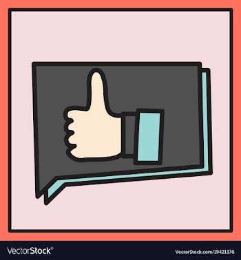 Thumbs up like social network facebook etc icon vector image