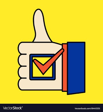 Thumbs up like social network facebook etc icon vector image