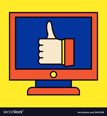 Thumbs up like social network facebook etc icon vector image