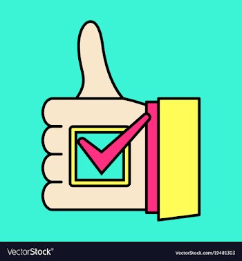 Thumbs up like social network facebook etc icon vector image