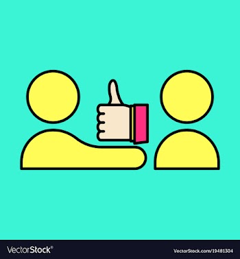 Thumbs up like social network facebook etc icon vector image