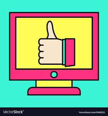 Thumbs up like social network facebook etc icon vector image