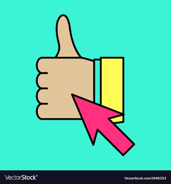 Thumbs up like social network facebook etc icon vector image