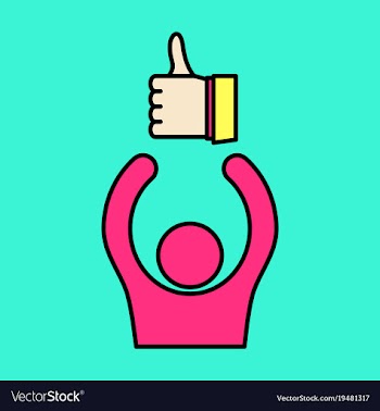 Thumbs up like social network facebook etc icon vector image
