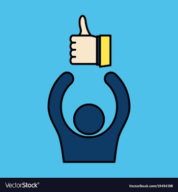 Thumbs up like social network facebook etc icon vector image