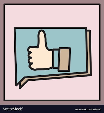 Thumbs up like social network facebook etc icon vector image