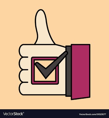 Thumbs up like social network facebook etc icon vector image