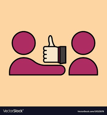 Thumbs up like social network facebook etc icon vector image