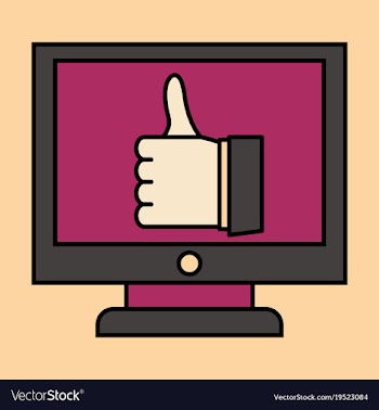 Thumbs up like social network facebook etc icon vector image