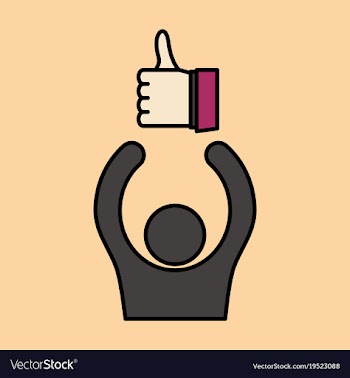 Thumbs up like social network facebook etc icon vector image