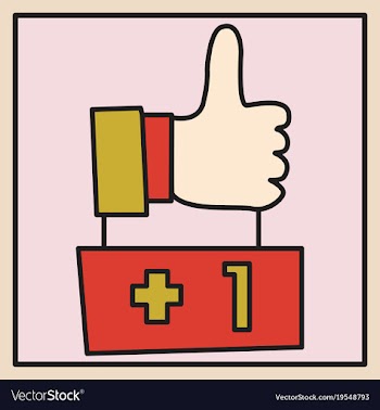 Thumbs up like social network facebook etc icon vector image