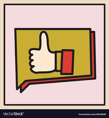 Thumbs up like social network facebook etc icon vector image