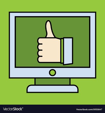 Thumbs up like social network facebook etc icon vector image
