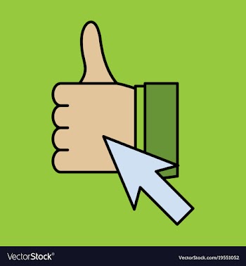 Thumbs up like social network facebook etc icon vector image