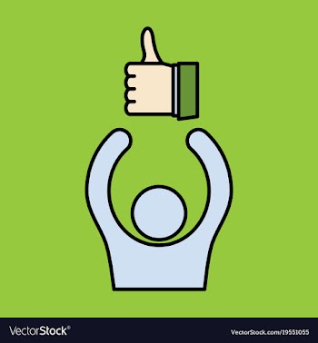 Thumbs up like social network facebook etc icon vector image