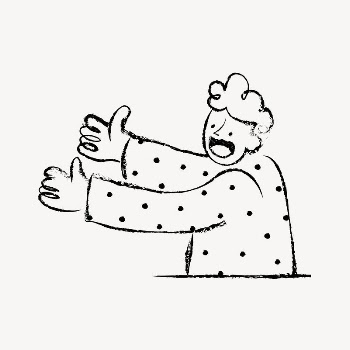 Thumbs up man, cute doodle | Free PSD Illustration - rawpixel