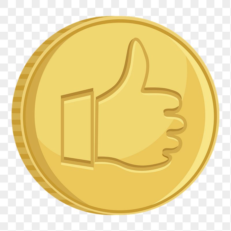 Thumbs up png coin sticker, | Free PNG - rawpixel