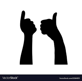  					Thumbs up silhouette vector image														