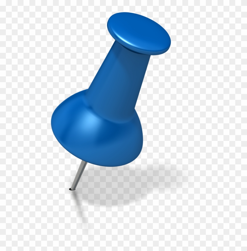 Thumbtack Png Blue Thumb Tack Angled Right - Blue Push Pin Png