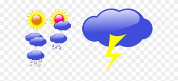 Thunder Clip Art At Clker - Lightning Bolt In Cloud Shower Curtain