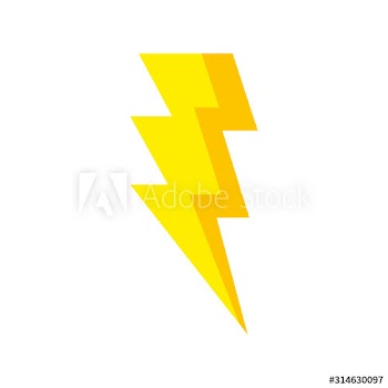 thunderbolt pop art style design