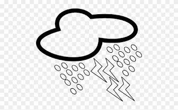 Thunderstorm Clipart Black And White