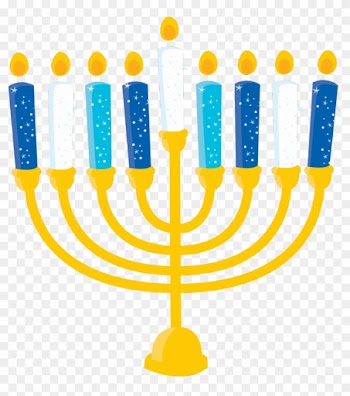 Thursday, December 10, - Menorah Clip Art