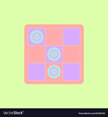 Tic tac toe x o game vector image