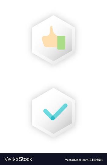 Tick and cross test signs set check marks graphic vector image