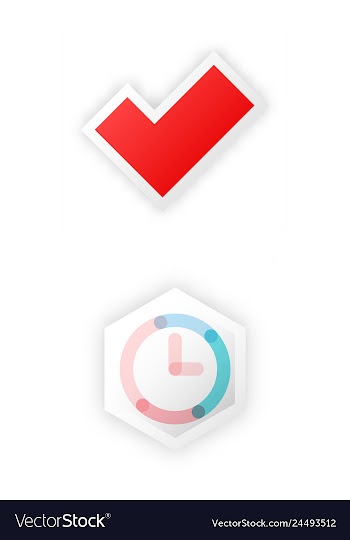 Tick and cross test signs set check marks graphic vector image