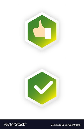 Tick and cross test signs set check marks graphic vector image
