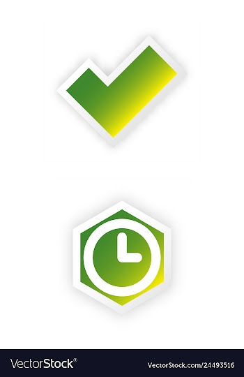 Tick and cross test signs set check marks graphic vector image