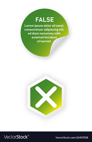 Tick and cross test signs set check marks graphic vector image