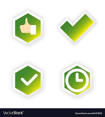 Tick and cross test signs set check marks graphic vector image