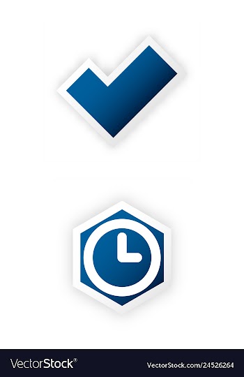 Tick and cross test signs set check marks graphic vector image