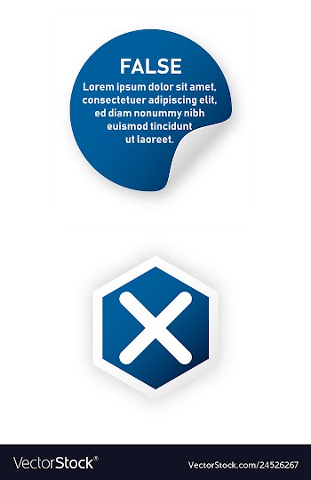 Tick and cross test signs set check marks graphic vector image