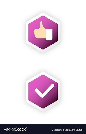 Tick and cross test signs set check marks graphic vector image