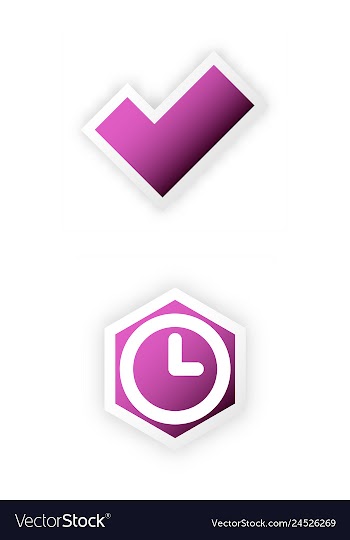 Tick and cross test signs set check marks graphic vector image