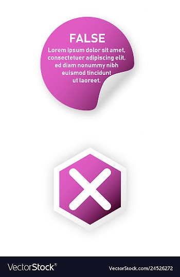 Tick and cross test signs set check marks graphic vector image