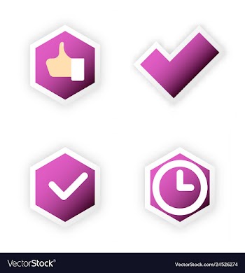 Tick and cross test signs set check marks graphic vector image