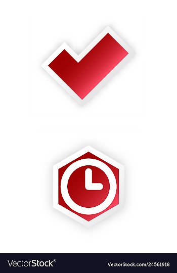 Tick and cross test signs set check marks graphic vector image