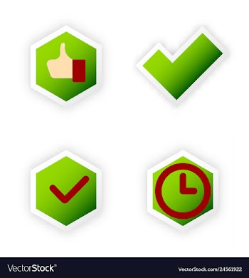 Tick and cross test signs set check marks graphic vector image