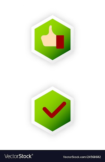 Tick and cross test signs set check marks graphic vector image