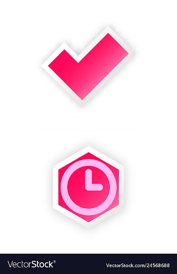 Tick and cross test signs set check marks graphic vector image