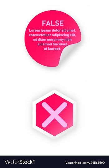 Tick and cross test signs set check marks graphic vector image