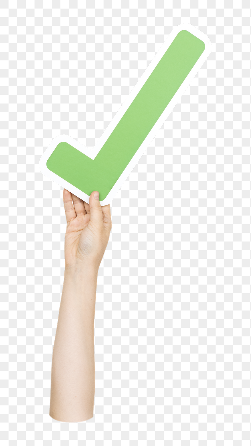 Tick mark png hand holding | Free PNG - rawpixel