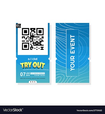 Ticket template vector image