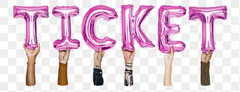 Ticket word png, hands holding | Free PNG - rawpixel